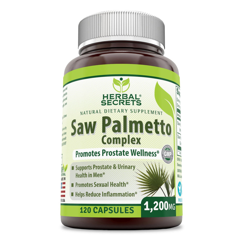 Herbal Secrets Saw Palmetto Complex – 1200 milligrams 120 Capsules