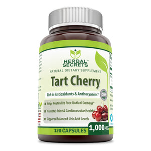Herbal Secrets Tart Cherry Extract | 1000mg 120 Capsules