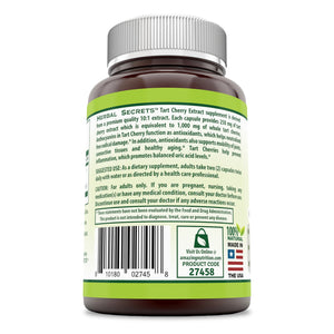 Herbal Secrets Tart Cherry Extract | 1000mg 120 Capsules