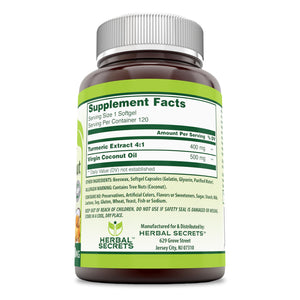 Herbal Secrets Turmeric & Coconut 900 Mg 120 Softgels